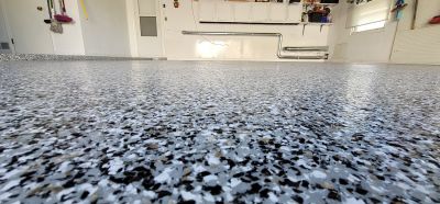 Speckled Garage Floor Painting in Alexandria, VA