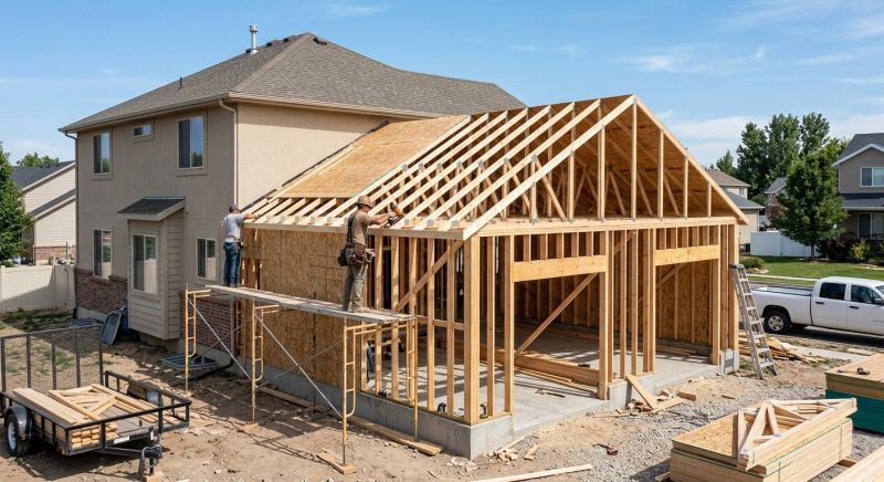 Attached Garage Construction in Cypress, TX