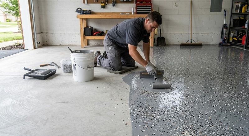 Epoxy Garage Flooring Installation in Greenville, SC