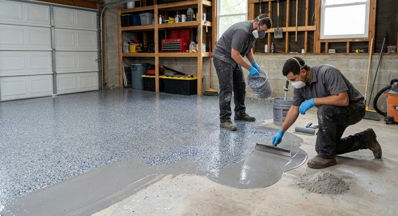Epoxy Garage Flooring Installation in Loudoun County, VA