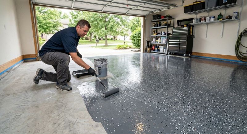 Garage Floor Epoxy Installation in Greenville, SC