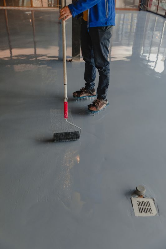 Speckled Garage Floor Painting in Annapolis, MD